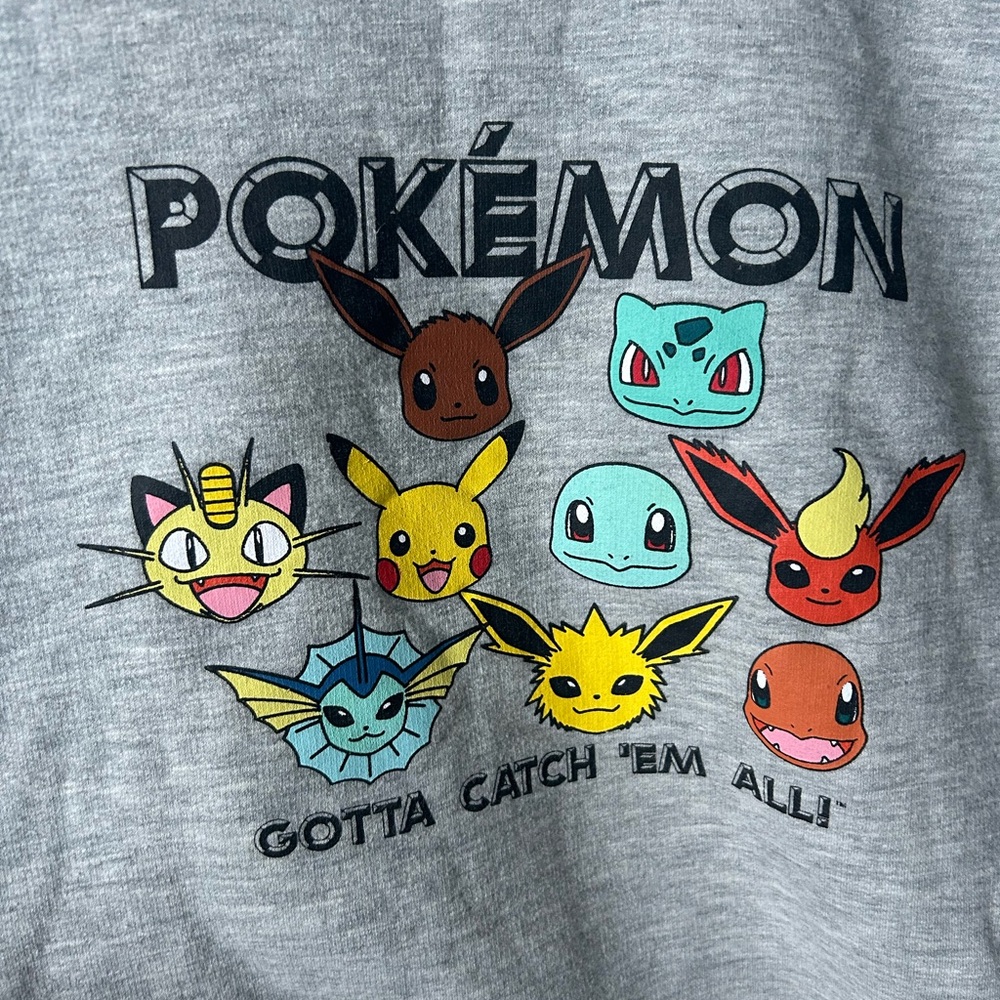 Pokemon Gray Women's Sweater with Colorful Characters - Picture 2 of 4